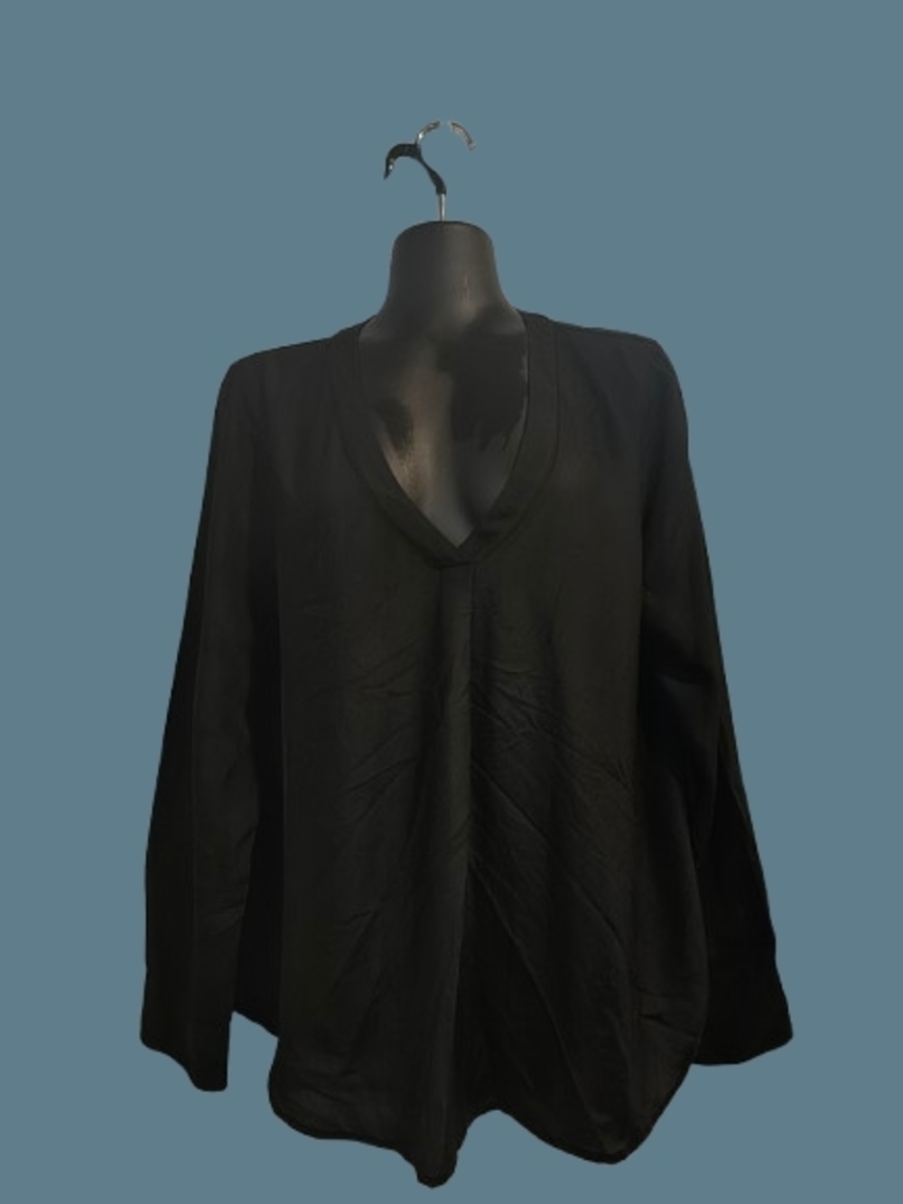J. Crew Black Top with Gold Logo Tag